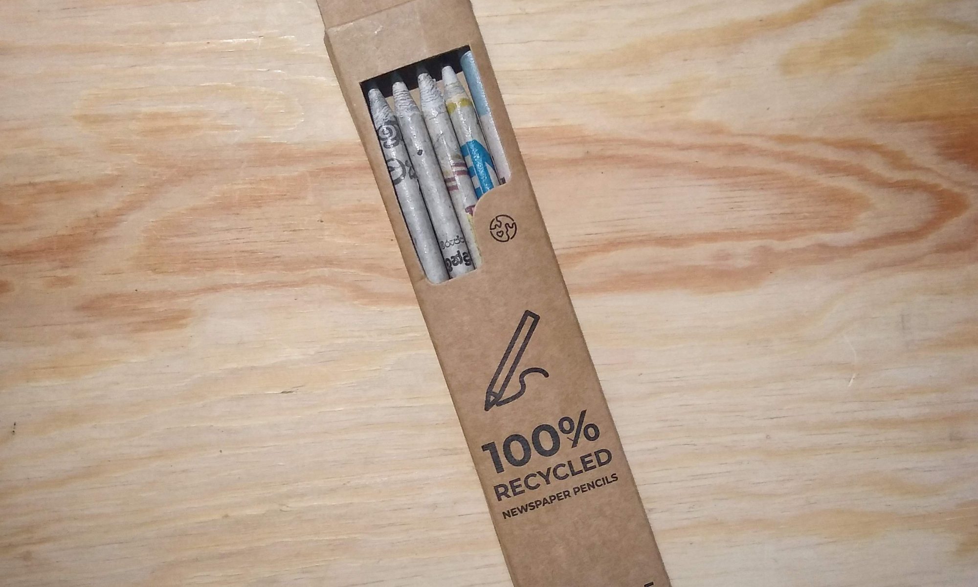 recycled newspaper pencils