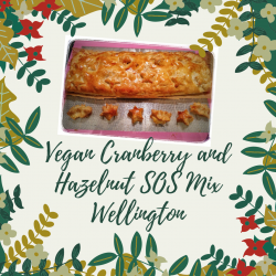Festive Vegan Cranberry and Hazelnut SOS Mix Wellington